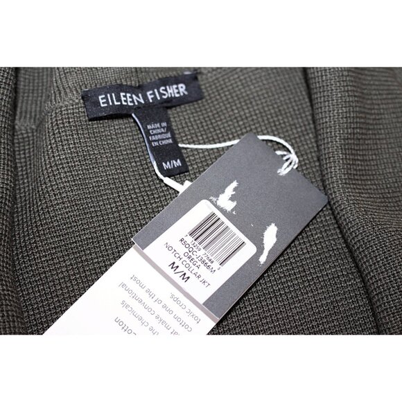 New w/Tags - Eileen Fisher Silk Cotton Interlock Notch Collar Jacket, Oregano, M - Picture 10 of 12